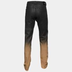 Versace Black Ombre Print Denim Skinny Fit Jeans XL