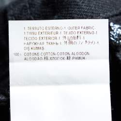 Versace Black Denim Perforated Straight Fit Jeans M Waist 34.5"