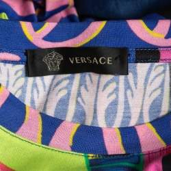 Versace Multicolor Medusa Printed Cotton Short Sleeve T-Shirt XS