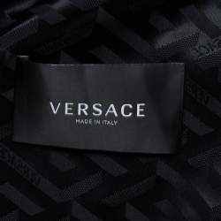 Versace Black Monogram Synthetic Rain Jacket 2XL