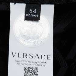 Versace Black Monogram Synthetic Rain Jacket 2XL