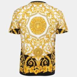Versace Multicolor Baroque Print Cotton T-Shirt L