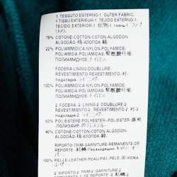 Pre Owned Versace Green Velour Logo Detail Track Suit M