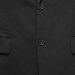 Versace Black Wool Blend Single Breasted Blazer S