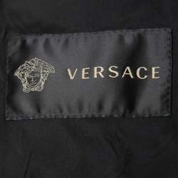 Versace Black Wool Blend Single Breasted Blazer S