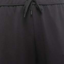 Pre Owned Versace Black Knit Medussa Logo Detail Track pants XXL