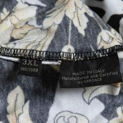 Pre Owned Versace Black/Yellow Baroque Printed Cotton T-Shirt 3XL