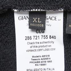 Versace Black Cotton Medusa Embroidered Crew Neck Sweatshirt XL
