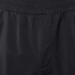Fendace Black Wool Blend Joggers L