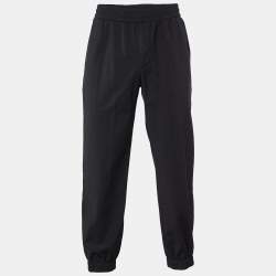 Fendace Black Wool Blend Joggers L