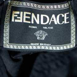 Fendace Black Wool Blend Joggers L