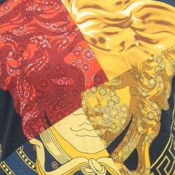 Versace Navy Blue Medussa Head Printed Cotton Knit T-Shirt M