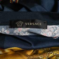Versace Navy Blue Medussa Head Printed Cotton Knit T-Shirt M