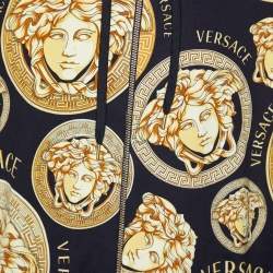  Versace Black Medusa Head Printed Cotton Knit Hooded Sweatshirt XXL