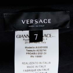 Pre Owned Versace Black Medusa Crest Printed Cotton Knit T-Shirt XXL
