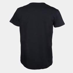 Pre Owned Versace Black Medusa Crest Printed Cotton Knit T-Shirt XXL