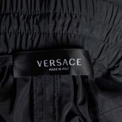 Versace Black Medusa Printed Polyester Joggers XL