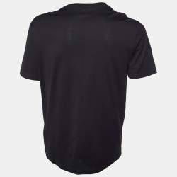 Pre Owned Versace Black Bandana & Medusa Head Printed Cotton Knit T-Shirt XL