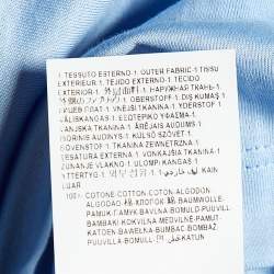 مملوكة مسبقًا Versace Blue Logo Embroidered Cotton Knit T-Shirt M