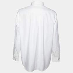 مملوكة مسبقًا Versace White Cotton Medusa Button Detail Heritage Fit Shirt 3XL