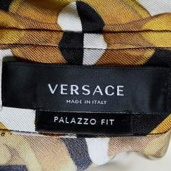 Versace Multicolor Baroque Printed Silk Button Front Shirt XL