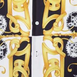 Versace Multicolor Baroque Printed Silk Button Front Shirt XL