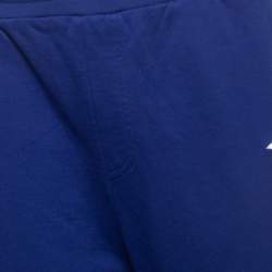 Pre Owned Versace Blue Logo Embroidered Cotton Joggers 2XL