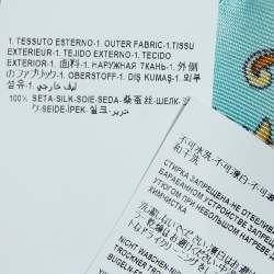 Pre Owned Fendace Blue/Multicolor Monogram Baroque Printed Silk Short Sleeve Shirt XL