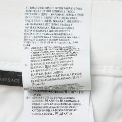 Versace White Denim Medusa Button Detailed Jeans L Waist 34"