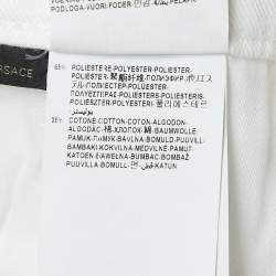 Versace White Denim Medusa Button Detailed Jeans L Waist 34"