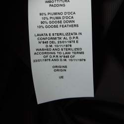 Pre Owned Versace Black/Yellow Baroque Print Nylon Reversible Puffer Jacket L