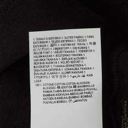 Pre Owned Versace Black Logo Printed and Embroidered Cotton Crew Neck T-Shirt M