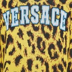 Versace Yellow Animal Print Knit Sweater L