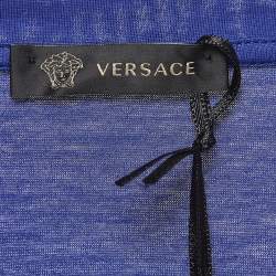 Versace Purple Medusa Icon Studded Cotton T-shirt 5XL