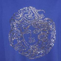 Versace Purple Medusa Icon Studded Cotton T-shirt 5XL