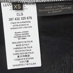 Versace Black Universe Medusa Printed Cotton Knit T-Shirt XS