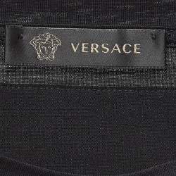 Versace Black Universe Medusa Printed Cotton Knit T-Shirt XS