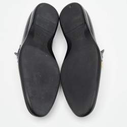Versace Black Croc Embossed Medusa City Loafers Size 43