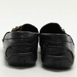 Versace Black Leather Medusa Loafers Size 43