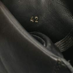 Versace Black Leather High Top Sneakers Size 42