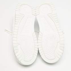 مملوكة مسبقًا Versace White Leather Greca Odissea Sneakers Size 46