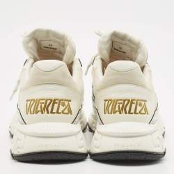 Versace Tricolor Leather and Fabric Trigreca Low Top Sneakers Size 45