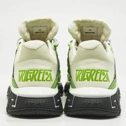 Versace Multicolor Leather and Canvas Trigreca Sneakers Size 42