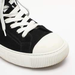Pre Owned Versace Black Suede High Top Sneakers Size 41