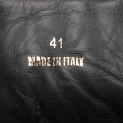 Pre Owned Versace Black Suede High Top Sneakers Size 41