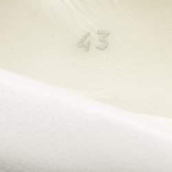 Pre Owned Versace White Leather Palazzo Medusa Slip On Sneakers Size 43