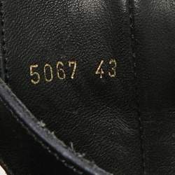 Pre Owned Versace Medusa Size 43 Black Leather Flat Sandals