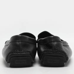 Pre Owned حذاء لوفرز فيرساتشي مادوسا جلد أسود مقاس 42