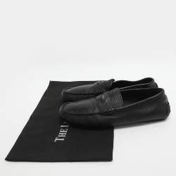 Pre Owned حذاء لوفرز فيرساتشي مادوسا جلد أسود مقاس 42