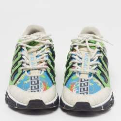 Pre Owned حذاء رياضي فيرساتشي تريغريكا قماش وجلد متعدد الألوان أربطة مقاس 42